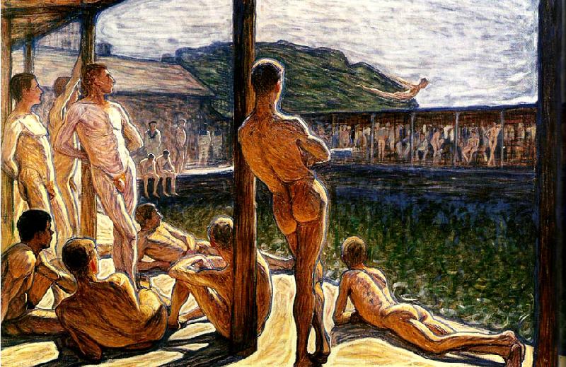 Eugene Jansson flottans badhus China oil painting art